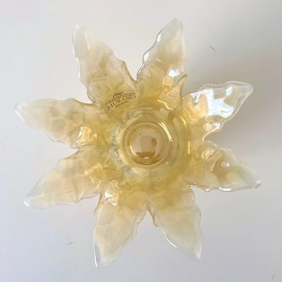 Lavorazione Murano Art Glass, Honey and white Color - Picture 5 of 14